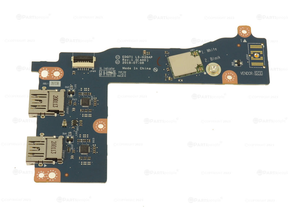Alienware m17 R2 Right Side WLAN Card / USB Ports IO Circuit Board - Intel 8265 - 3R51M