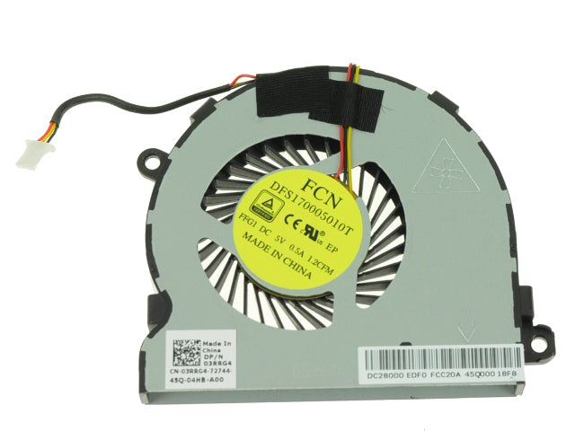 Dell OEM Inspiron 14 (5447) / 15 (5547) CPU Cooling Fan - 3RRG4 w/ 1 Year Warranty
