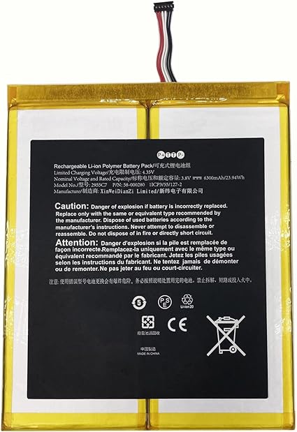 New 58-000280 For Amazon Fire HD 10 (2019 9th Gen) 10.1" M2V3R5 Battery 23.94WH