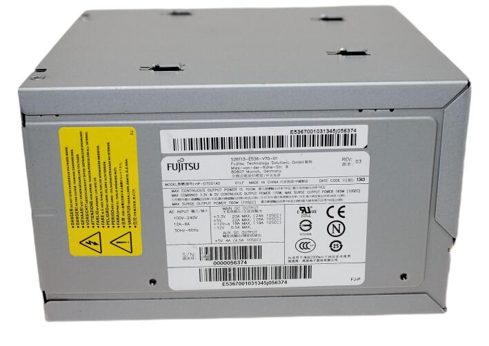 New FUJITSU S26113-E536-V70-01 Power Supply 700W HP-D7001A0