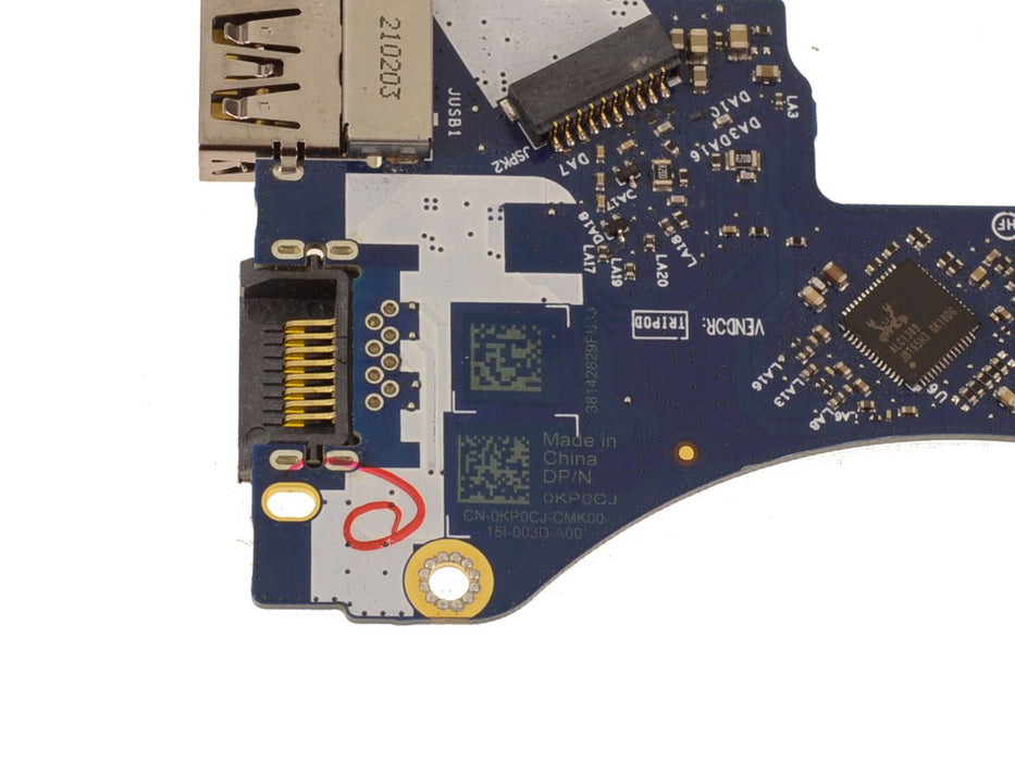 Alienware m15 R4 Left Side Network RJ-45 / USB / Audio Port IO Circuit Board - Left Side - KP0CJ