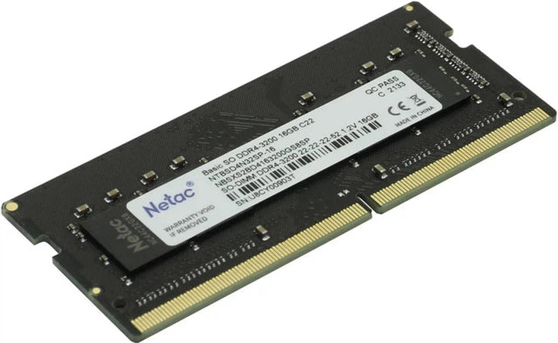 New Netac 16GB DDR4 Ram 3200MHz Laptop Memory Ram  PC4-3200 1.2V CL22 260-Pin SO-DIMM