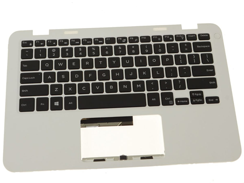 White - Dell OEM Inspiron 11 (3162 / 3164) Palmrest Keyboard Assembly - No TP - PHFK2