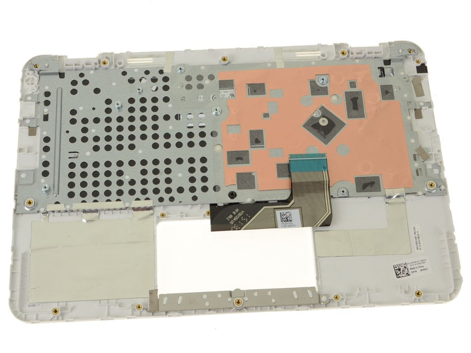 White - Dell OEM Inspiron 11 (3162 / 3164) Palmrest Keyboard Assembly - No TP - PHFK2