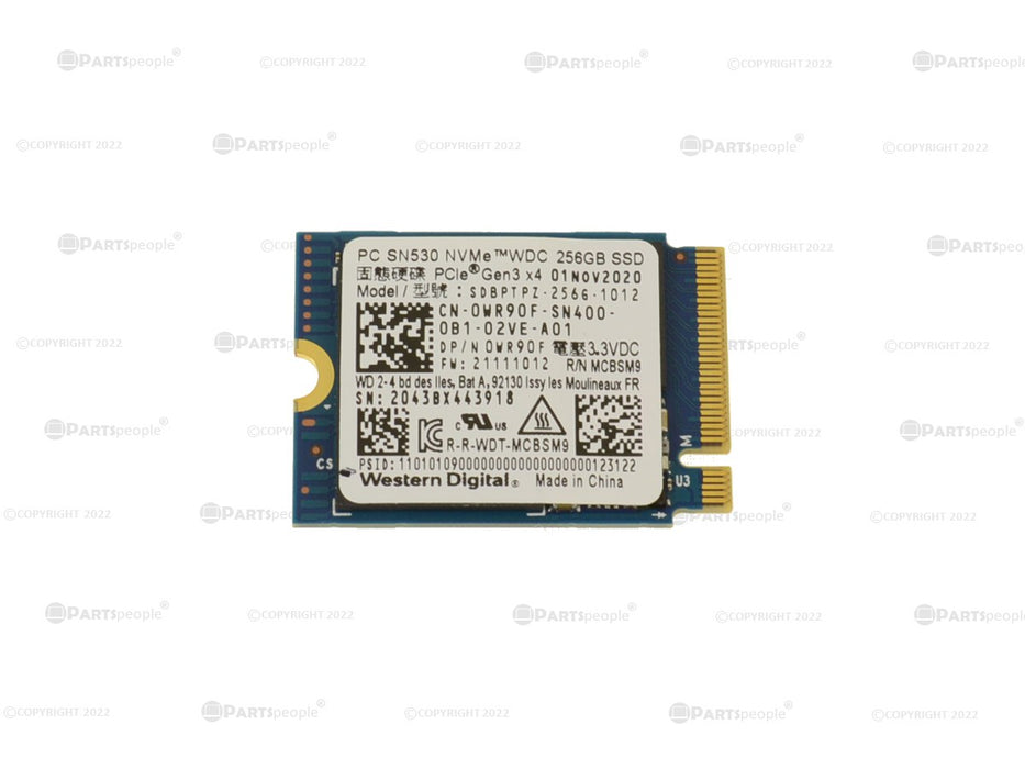 Western Digital 256GB NVMe PCIE SSD Hard Drive M.2 2230 Card - 256GB - WR90F w/ 1 Year Warranty