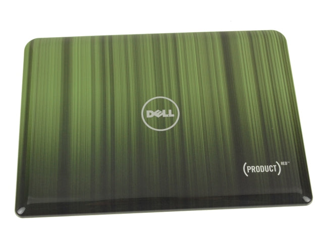 Vertical Green Stripes - Dell OEM Inspiron Mini 10 / 10v LCD Back Cover Lid - XDRKJ