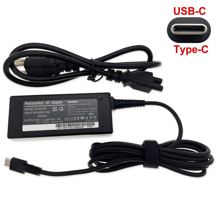 New Compatible Acer Chromebook AC Adapter Charger 45W USB-C