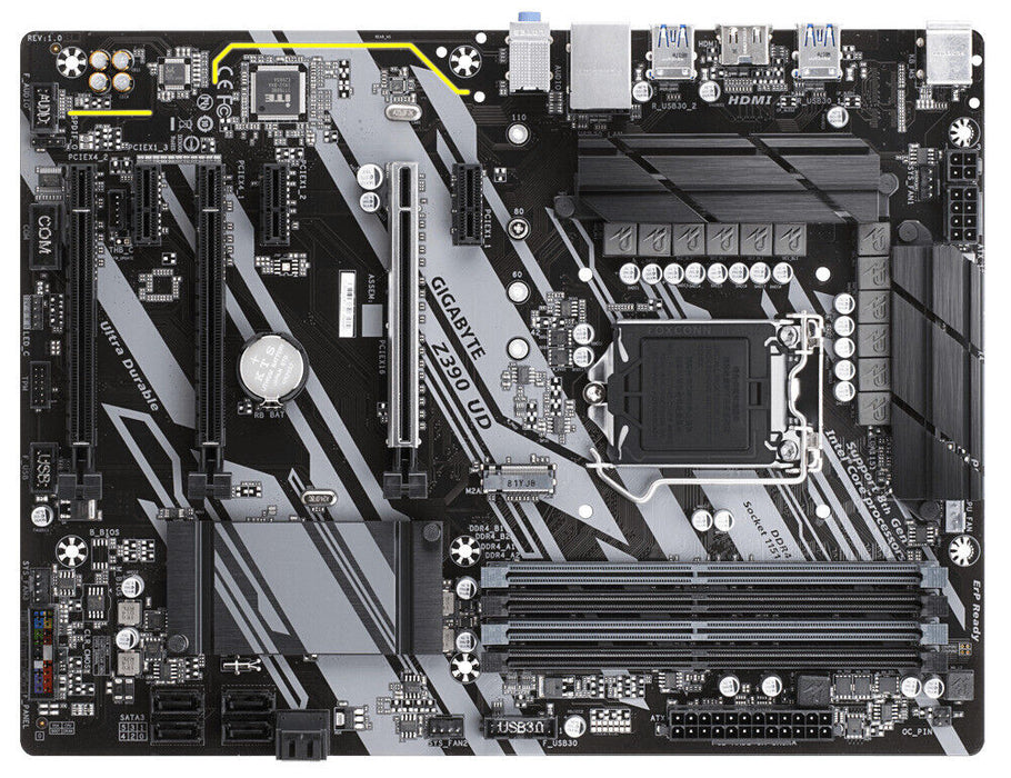 New Gigabyte Motherboard Intel Z390 ATX LGA1151 PS/2 USB3.1 HDMI Z390UD