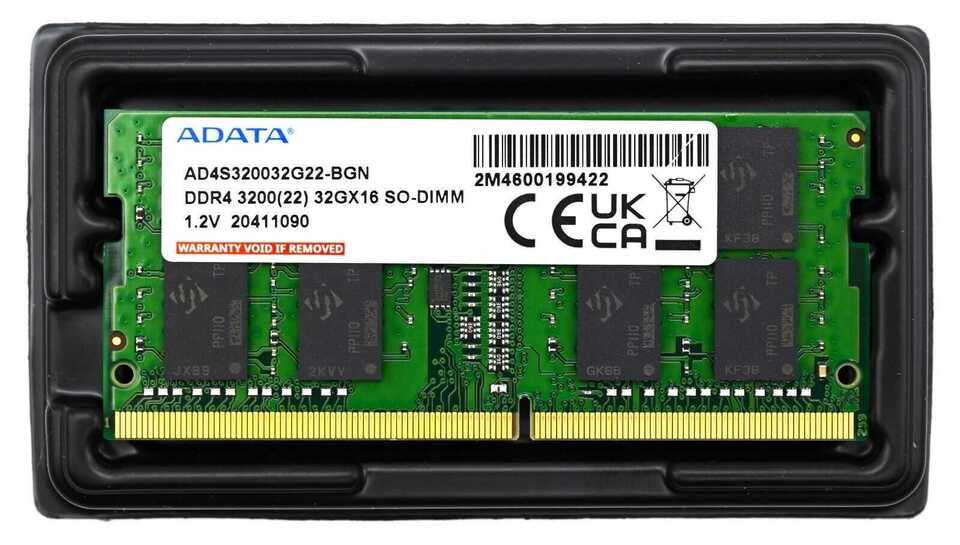 New 32GB DDR4 3200MHz Laptop Memory PC4-25600 260pin SODIMM AD4S320032G22-BGN
