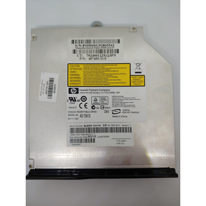HP CD / DVD RW DL Optical Drive Sourced from Working Laptop 457459-TC0 488747-001