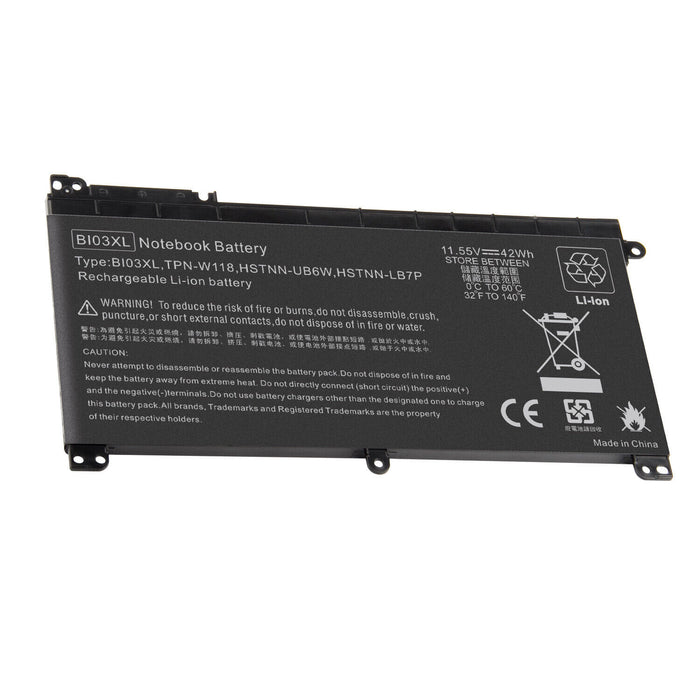 New Compatible HP 843537-421 843537-541 844203-850 844203-855 BI03XL Battery 41.7WH