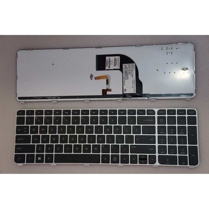 New HP DV7-7000 M7-1000 English Backlit Keyboard Black keys with Silver frame 698783-001 697459-001 NSK-CJCBW