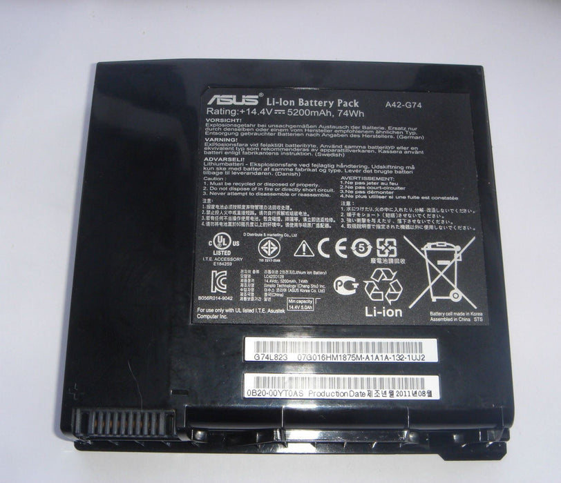 New Compatible Asus A42-G74 Battery 75Wh