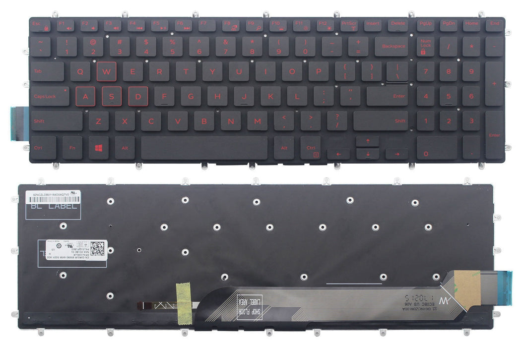 New Dell Inspiron 15 5565 5567 5765 5767 7566 7567 7577 Gaming Red Backlit Keyboard 3R0JR