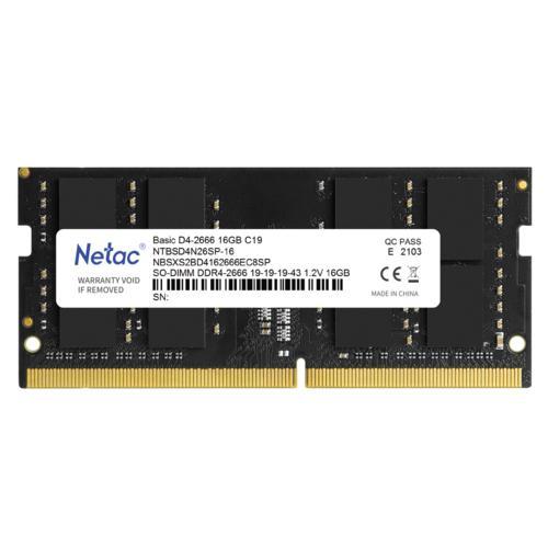 New Netac 16GB DDR4 Ram 2666MHz Laptop Memory Ram  PC4-2666 1.2V CL19 260-Pin SO-DIMM