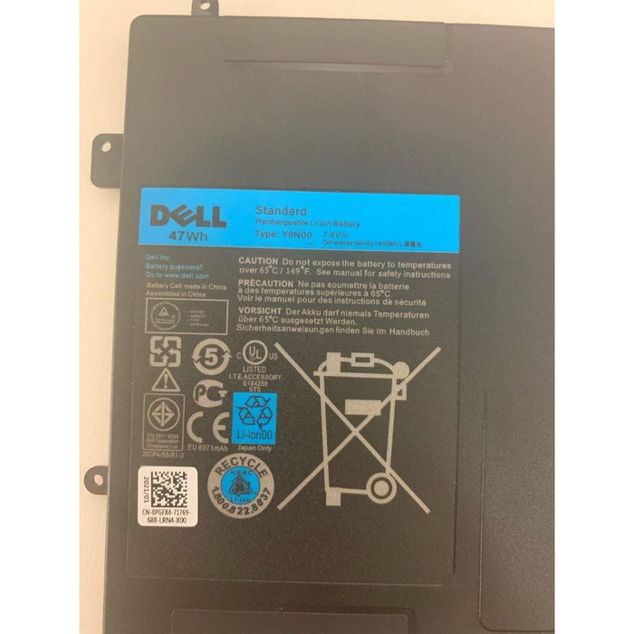 New Genuine Dell Y9N00 489XN Battery 47Wh