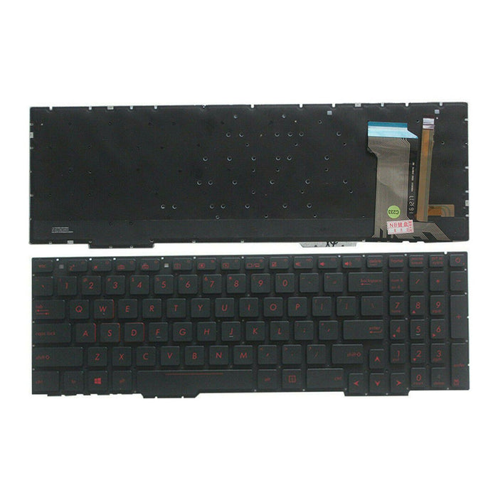 New Asus ROG Strix Keyboard US English Black with Red keys Backlit no frame SX156325A V156362AS