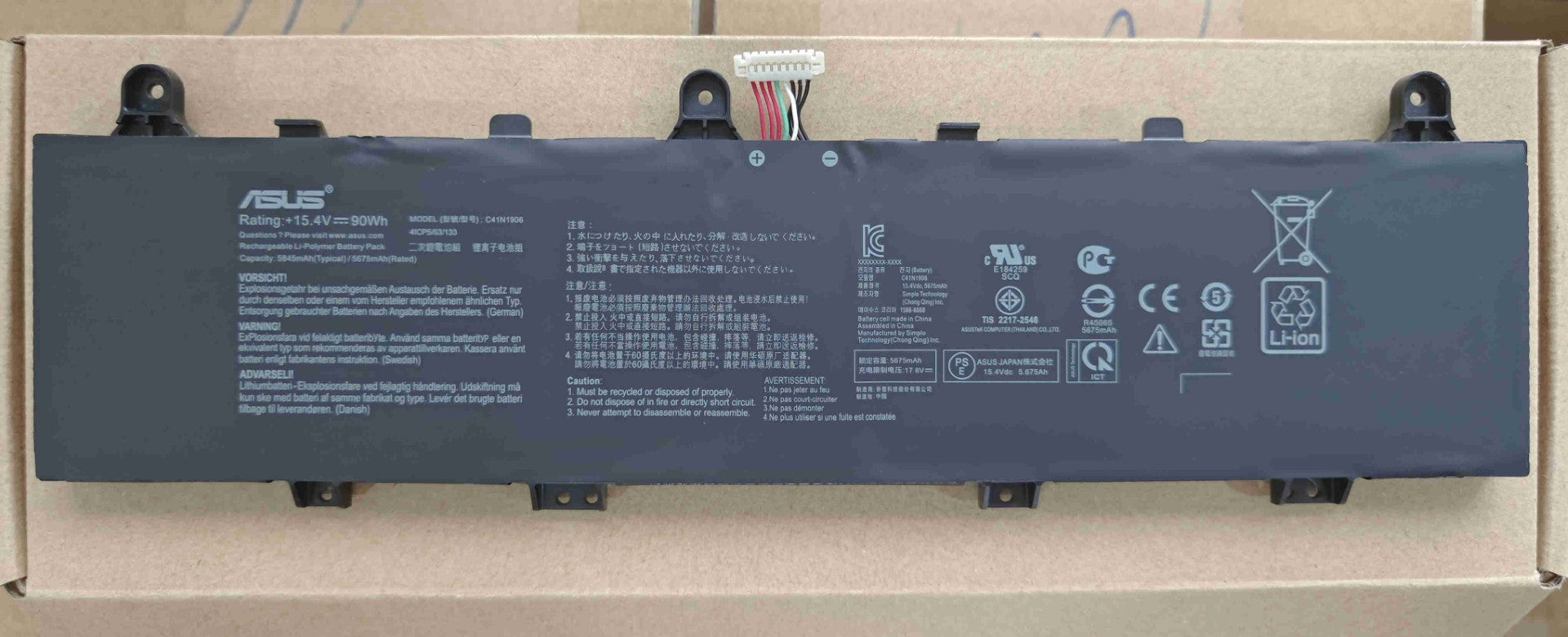 New Genuine Asus 0B200-03590000 C41N1906 Battery 90WH Questions & Answers