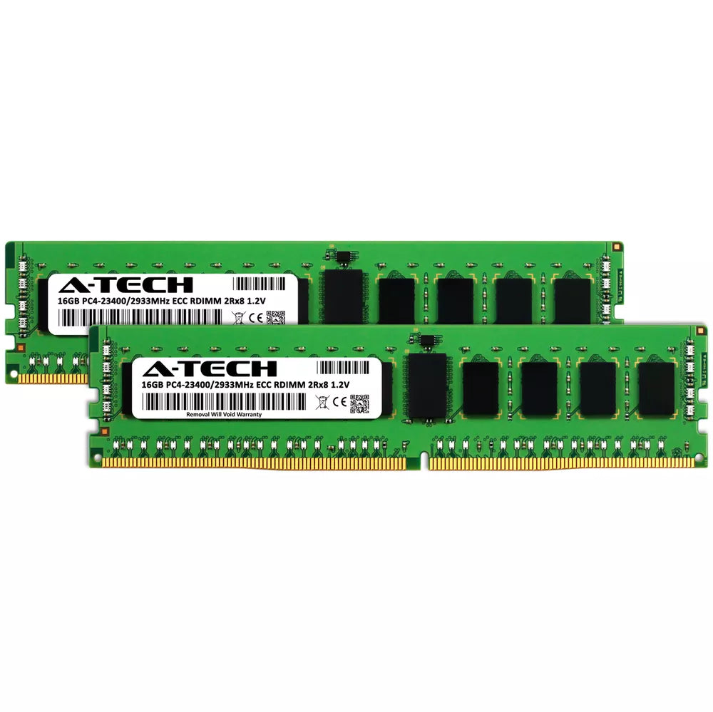 New Dell 32GB 2x 16GB 2Rx8 PC4-23400R DDR4 2933MHz ECC REG RDIMM Server Memory 370-AESP Questions & Answers