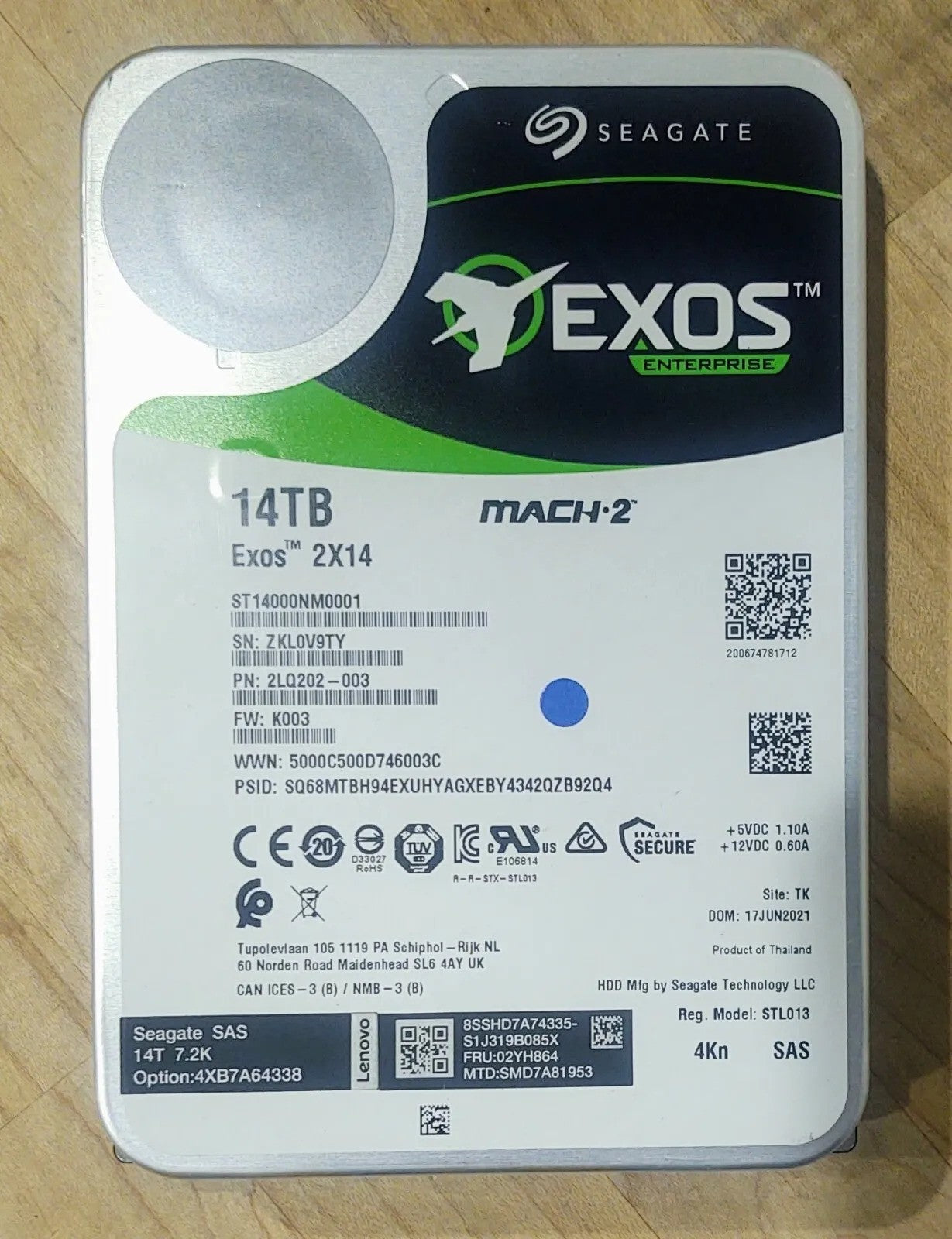How fast is the Seagate 14TB?