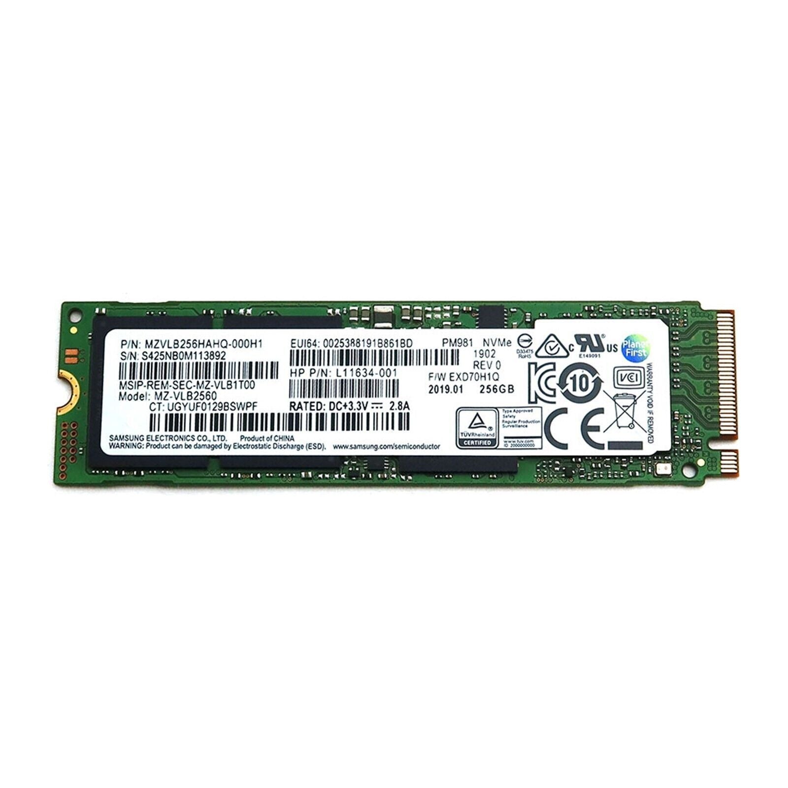 Does the Samsung PM981 have dram?
