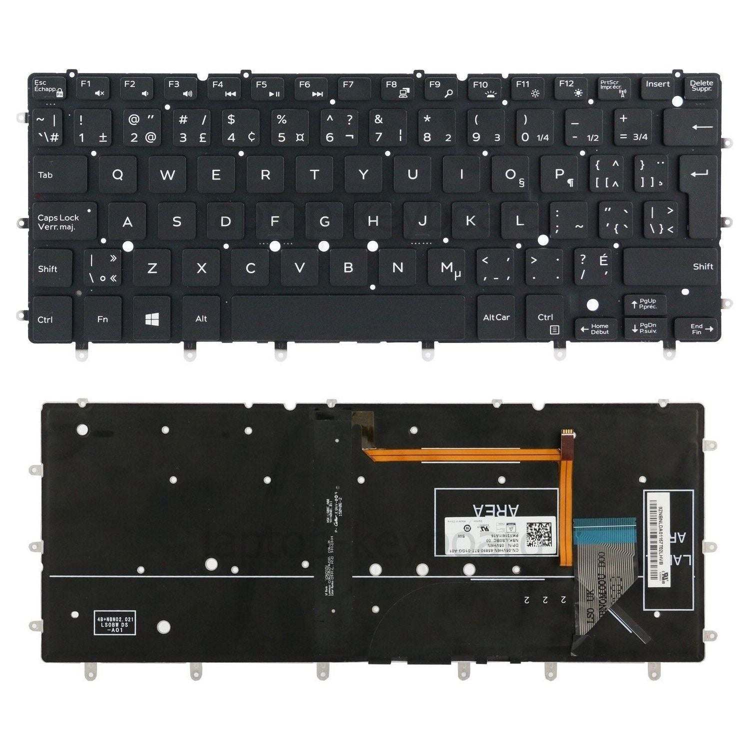 New Dell Inspiron 15 7547 7548 Canadian Bilingual Backlit Keyboard 0MWV23 MWV23 Questions & Answers