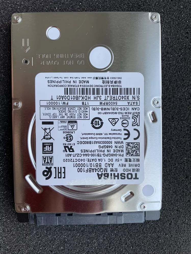 How fast is a Toshiba 1TB hard disk?
