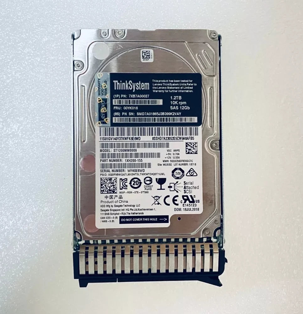 New Lenovo ThinkSystem 00YK016 7XB7A00027 10K SAS 2.5 12GB 1.2TB Hard Drive Questions & Answers
