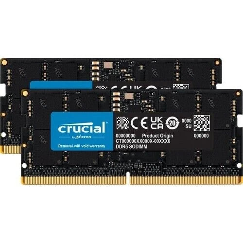 New Crucial 32GB Kit 2 x 16GB 262-Pin DDR5 SODIMM 4800 PC5 38400 Questions & Answers