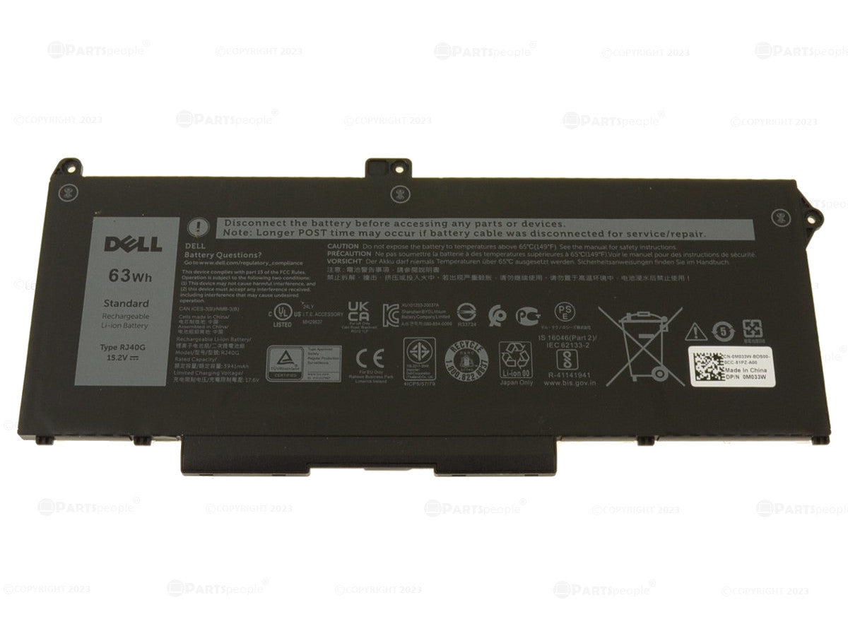 New Dell OEM Original Latitude 5420 5520 Precision 3560 4-Cell 63Wh Laptop Battery RJ40G Questions & Answers