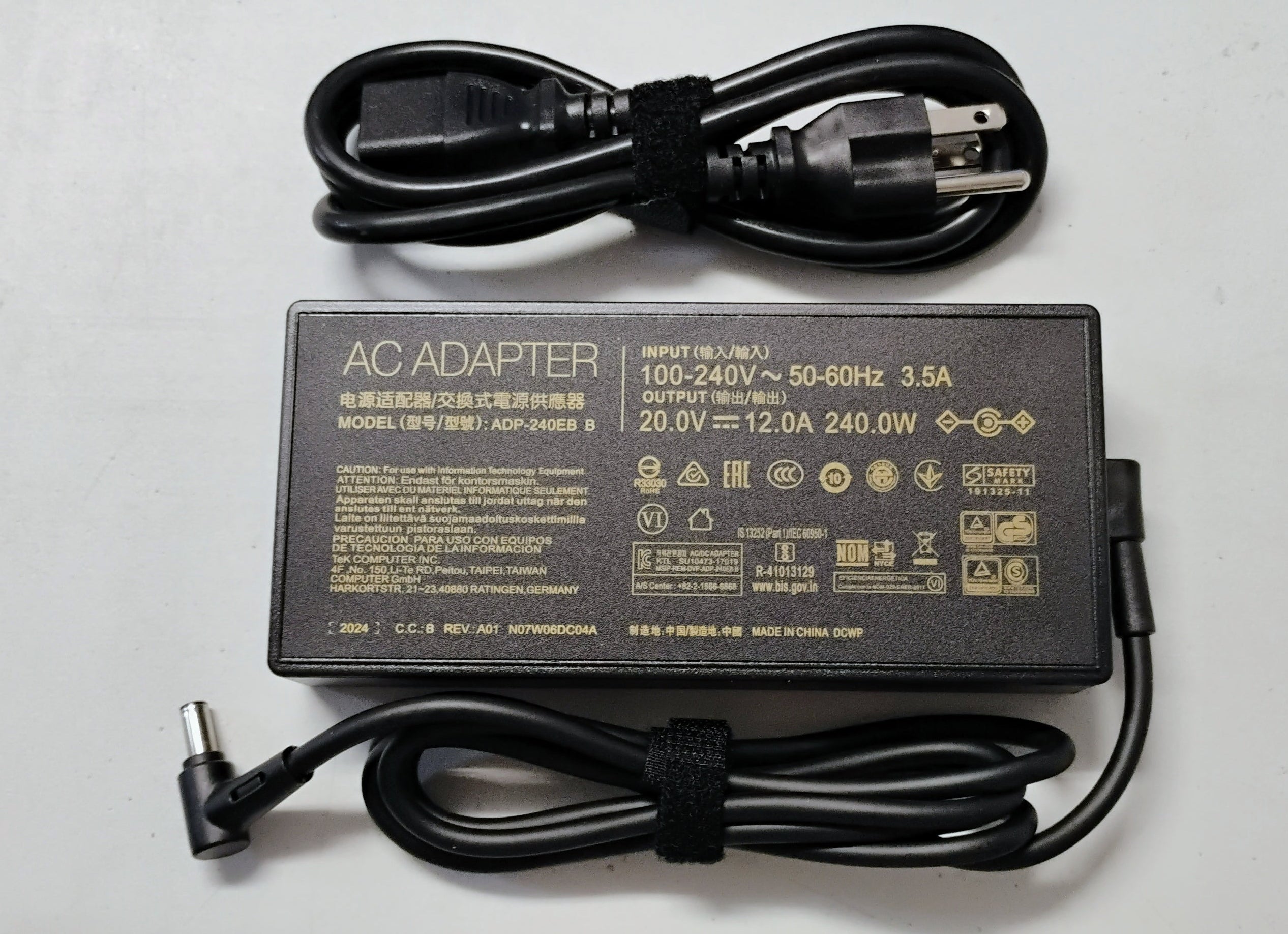 ADP-240EB New Compatible Asus AC Adapter Charger 240W 20V 12A 6.0*3.7mm A20-240P1A 0A001-00970000 Questions & Answers