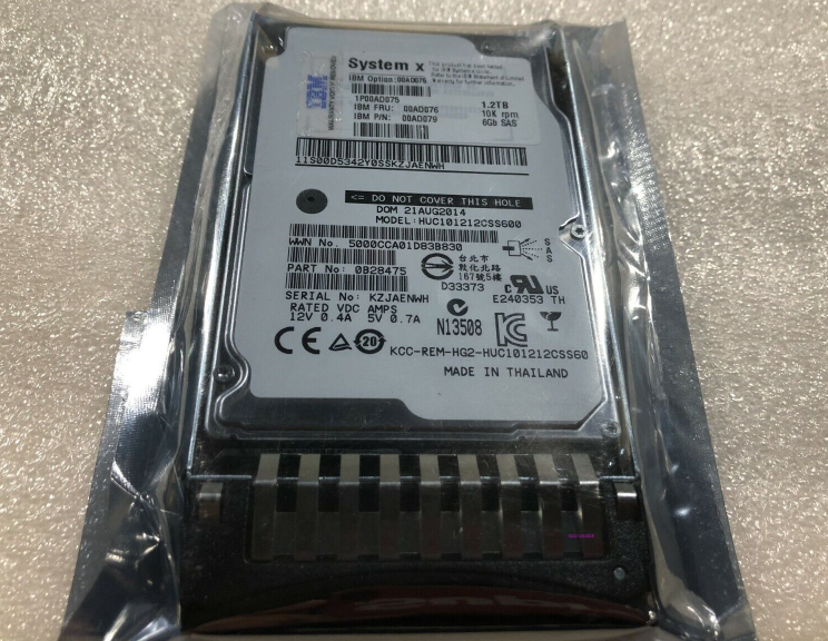 New IBM 1.2TB 10K 6Gbps SAS 2.5″ HDD Hard Disk Drive 00AD075 00AD079 00AD076