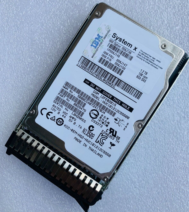 New IBM System X Hard Drive 1.2TB 10K RPM 6G SAS 2.5″ HDD 00AJ147 00AJ150 00AJ146