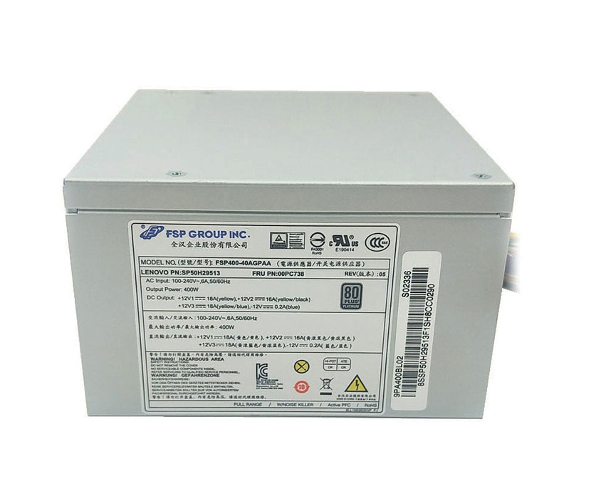 New Lenovo P300 P310 P320 P410 10-pin Power Supply 400W FSP400-40AGPAA 00PC738 - LaptopParts.ca