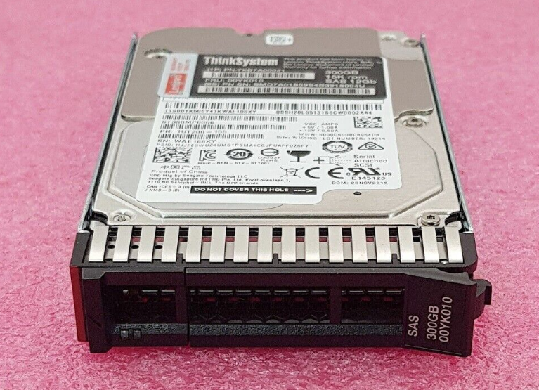 New Lenovo ThinkSystem 300GB 15K 2.5″ SAS 12G HARD DRIVE 00YK010 7XB7A00021