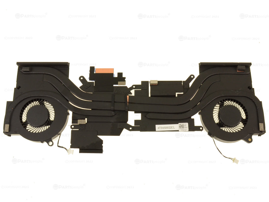 Used OEM Alienware m15 Ryzen R5 CPU Graphics Cooling Heatsink Fan Assembly RTX 3060 3070 06HH2