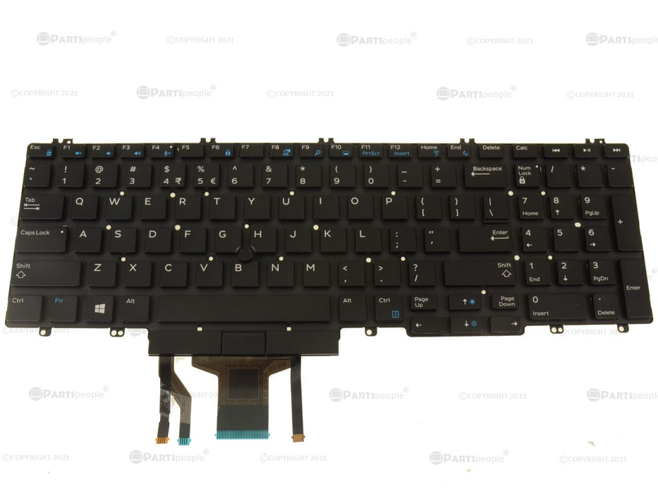 New US INTL Dell OEM Precision 7730 7530 7740 7540 Laptop Backlit Keyboard  Stick Pointer Backlit 06P79