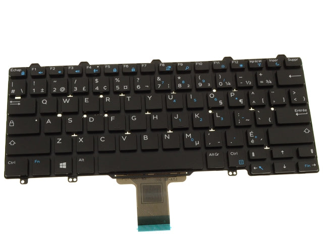 New French Canadian Dell OEM Latitude E7250 E5250 3150 3160 Laptop Keyboard Non-Backlit 072XD