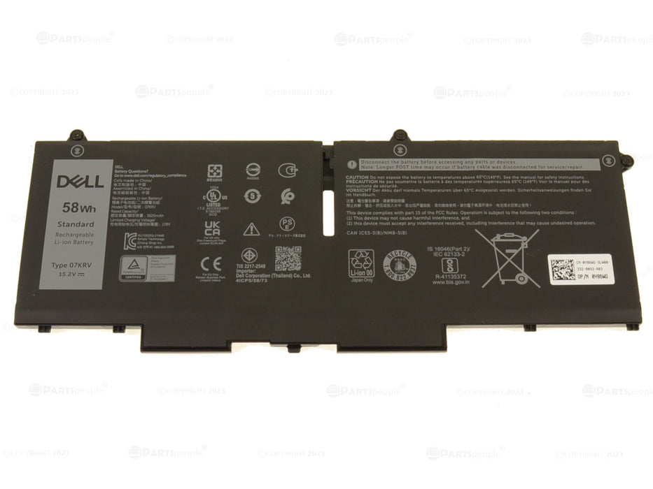 New  Dell OEM Original Latitude 5430 5530 7430 7330 7530 5330 58Wh 4-cell Laptop Battery 07KRV