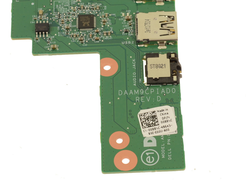 New Dell OEM Inspiron 15 (5577) USB / Audio Port IO Circuit Board - 3VFY4 - 088NC