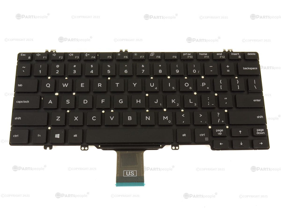 Nouveau clavier d'ordinateur portable Dell OEM Latitude 7300 5300 2-en-1 sans rétroéclairage 09N8M