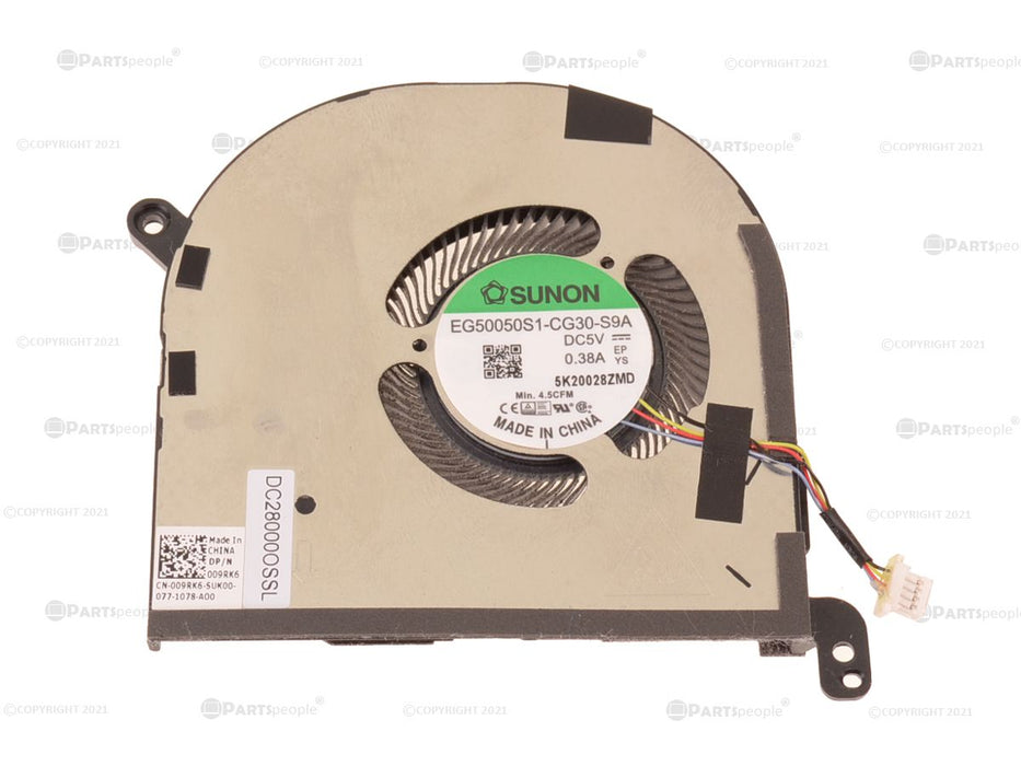 Used Dell OEM XPS 9500 Precision 5550 CPU Cooling Fan LEFT Side Fan 09RK6