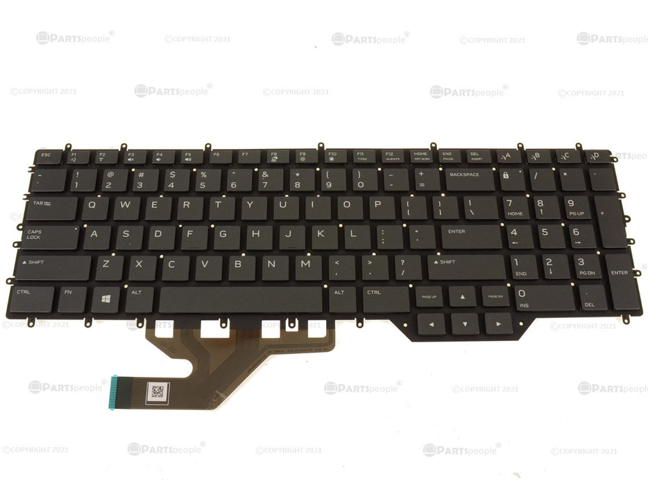 Refurbished OEM Alienware m17 R3 m17 R4 Backlit Laptop Keyboard Assembly 0C711