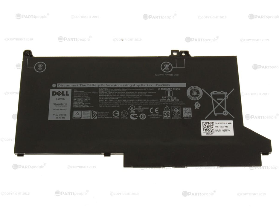 New  Dell Latitude 5300 7300 7400 OEM Original Latitude 3-Cell 42Wh Laptop Battery 0G74G