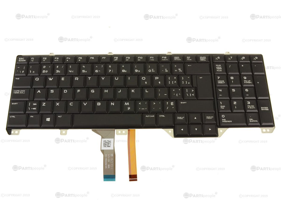 New French English OEM Alienware 17 R2 R3  Backlit Laptop Keyboard Assembly 0GFFW