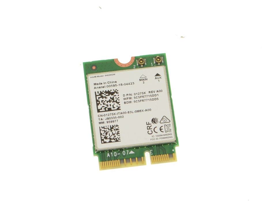 Used Intel Wireless-AC 9462 WLAN WiFi  802.11ac Dual Band Bluetooth 5.0 M.2 Card 1275K