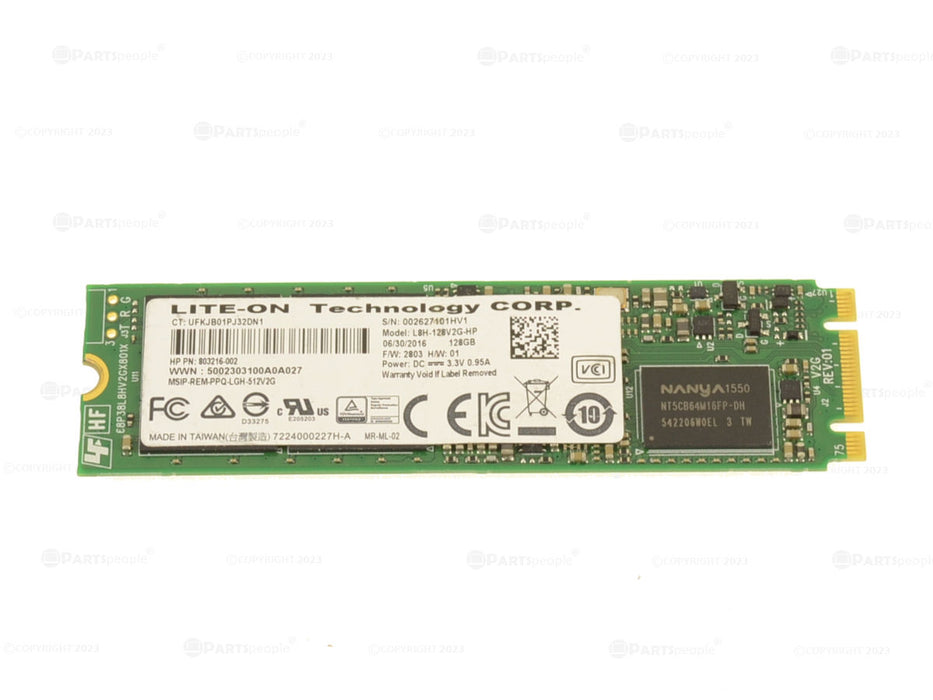 Used Lite On 128GB SATA SSD Hard Drive M.2 2280 Card 128V2G 128GB