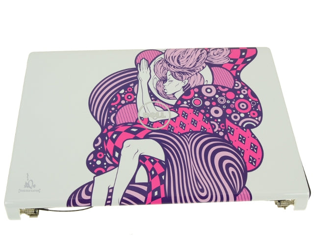 New THE MUSE IN PURPLE Dell OEM Studio 1555 1557 1558 15.6" LCD Back Cover Lid Top  Hinges DCGYP
