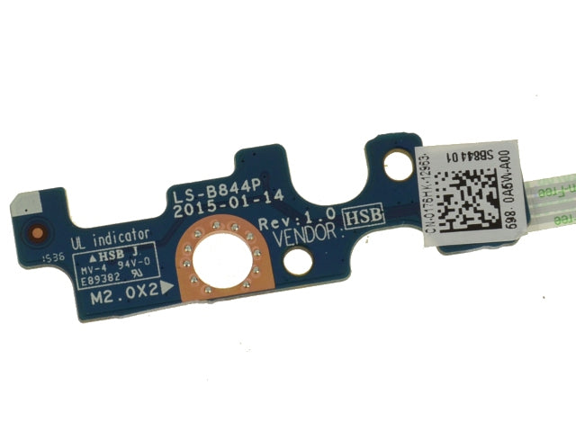 Dell OEM Inspiron 14 (5458) / Vostro 14 (3458) Power Button Board with Cable - 176HK