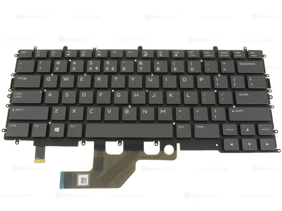 New US INTL OEM Alienware m15 R3 m15 R4 Backlit Laptop Keyboard Assembly 4-zone RGB Backlit 18JXP